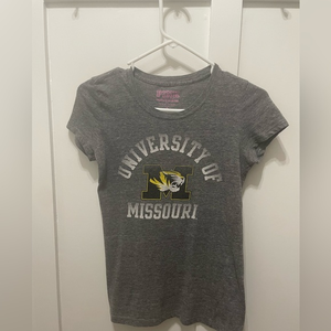 Victoria's Secret PINK Collegiate Edition Missou Size Small Grey short‎ sleeve